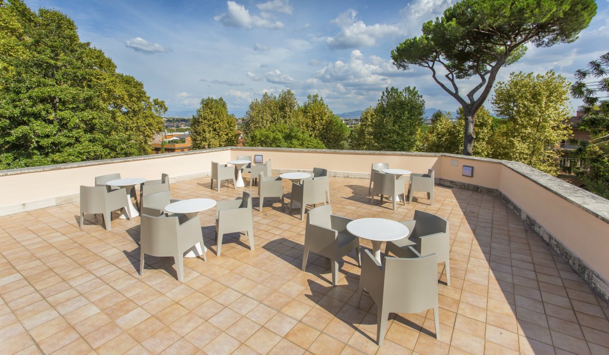 Fourth floor terrace of Rome campus